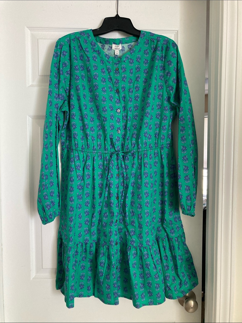JCrew Factory long sleeve mini shirt dress